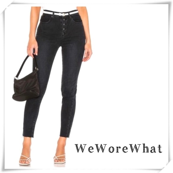 Weworewhat The Danielle Rigid Jeans Washed Black - Picture 1 of 8